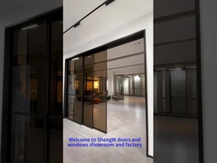 درب کشویی دو شیشه ای خاکستری