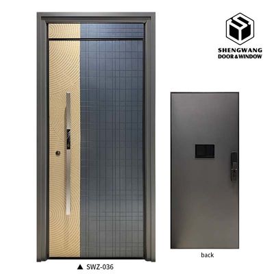 آویزان طلا آلومینیوم درب ورودی تجاری درب اصلی بیرونی قاب آلومینیوم درب خارجی