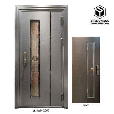 سیاه 45MM درب اتاق آلومینیوم چوب جامد MDF درب های داخلی Finish Veneer داخلی
