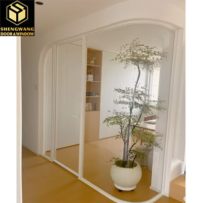 اتاق نشیمن اتاق خواب آلومینیوم درب شیشه ای آویز درب آویز آلومینیوم 35 - 45 میلی متر