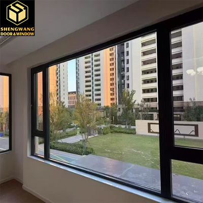پودر پوشیده آلومینیوم پنجره ی کششی سوئیچ سیاه پنجره ی کششی آلومینیومی