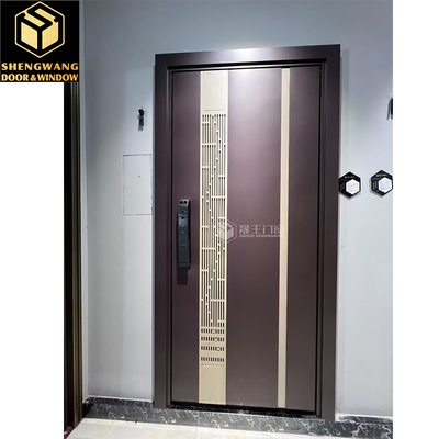 اتاق خواب خانه با درب سوئیچ خاکستری برای سفارشی کردن درب فولادی بیرونی