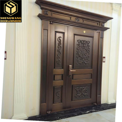 ODM Swing آلومینیوم درب های باغ پیاده درهای مس نقلی سطح پایان بخش فلزی درب های بیرونی